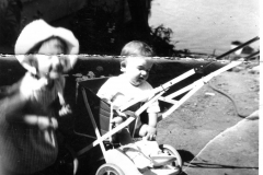 Blue binder photos 055 Mick an possibly Ted 1950