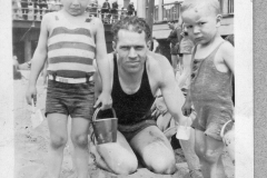 Gray Binder Photos 118 L to R Robert Carl & Leonard Smitha Coney Island NY  July 1927