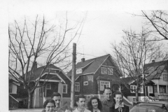 Gray Binder Photos 548 L to R  Molly & Wally Doran unknown Jack & Eileen Walker Bob & Pat Olsen 1956