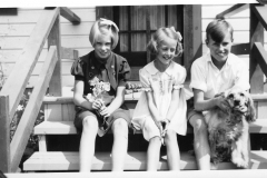 Gray Binder Photos 492 The Peters L to R Marj Betty-Jane & Fred