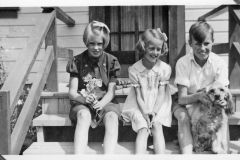 Gray Binder Photos 493 The Peters L to R Marj Betty-Jane & Fred