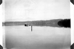 Hilma & Daves album 048 moving the Float House across Sproat Lake