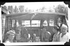 Hilma & Daves album 110 Boat at Sproat Lake  Dave 2nd from right