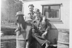 Hillmas photo album 059 Boat Launch Sproat Lake 1939 Bill on left