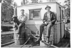 Hillmas photo album 063 Boat Launch Sproat Lake 1939 Bill Walker on left