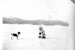 Jacks Album 053 Big Freeze Sproat Lake 1949 Eileen Murphy and Spud