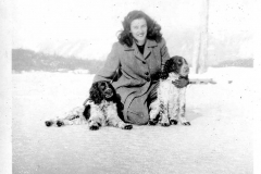 Jacks Album 057 Big Freeze Sproat Lake 1949 Eileen Murphy and I beleive Spud