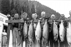 Blue binder photos 187 nahmint Lodge 1954 in background Val Beurling and l to r Bert Harris Jimmry Merry Kitty & Mike Fredea unknown Bernny Steele jack Forsythe