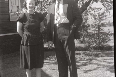 Granny and Bill at their house in Wellington