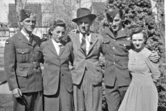 Eileens-photo-album-021-L-to-R-Fred-Kay-Vanstone-Walley-Doran-Larry-Marj-Doran-Larrys-2nd-wife