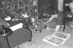 Photo booklets 074 Jack playing with toys Christmas 1954