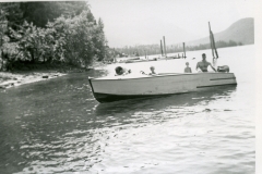 Photo booklets 120 Murphy Paddy Kel Jack in old boat July 1958